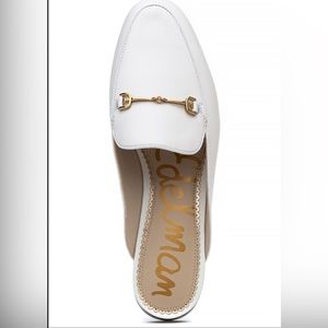 SAM EDELMAN. LINNIE MULE BRIGHT WHITE LEATHER